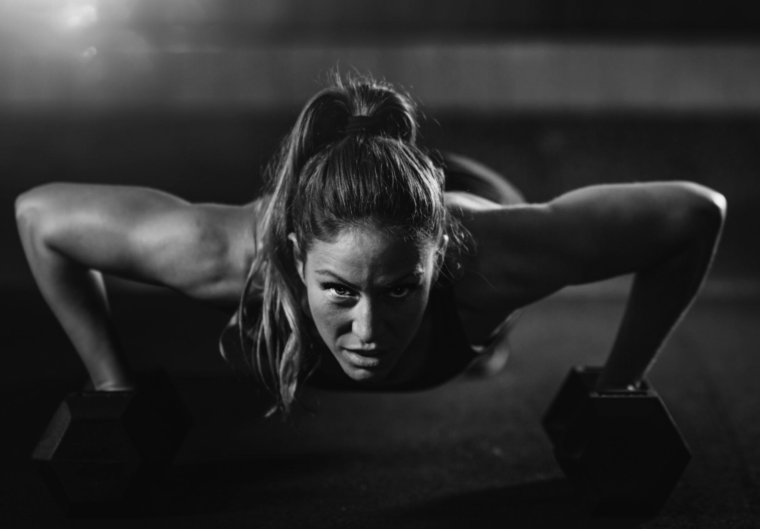 Woman doing pushups